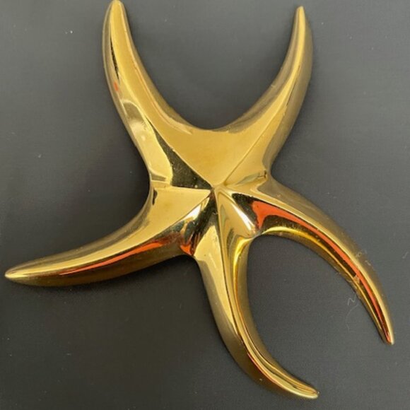 Brooch –VTG - gold stainless steel star fish design – with back clasp - Picture 2 of 4